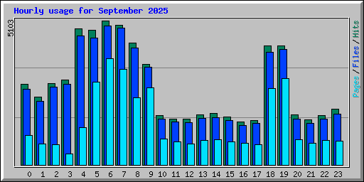 Hourly usage for September 2025