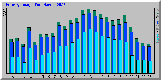 Hourly usage for March 2026